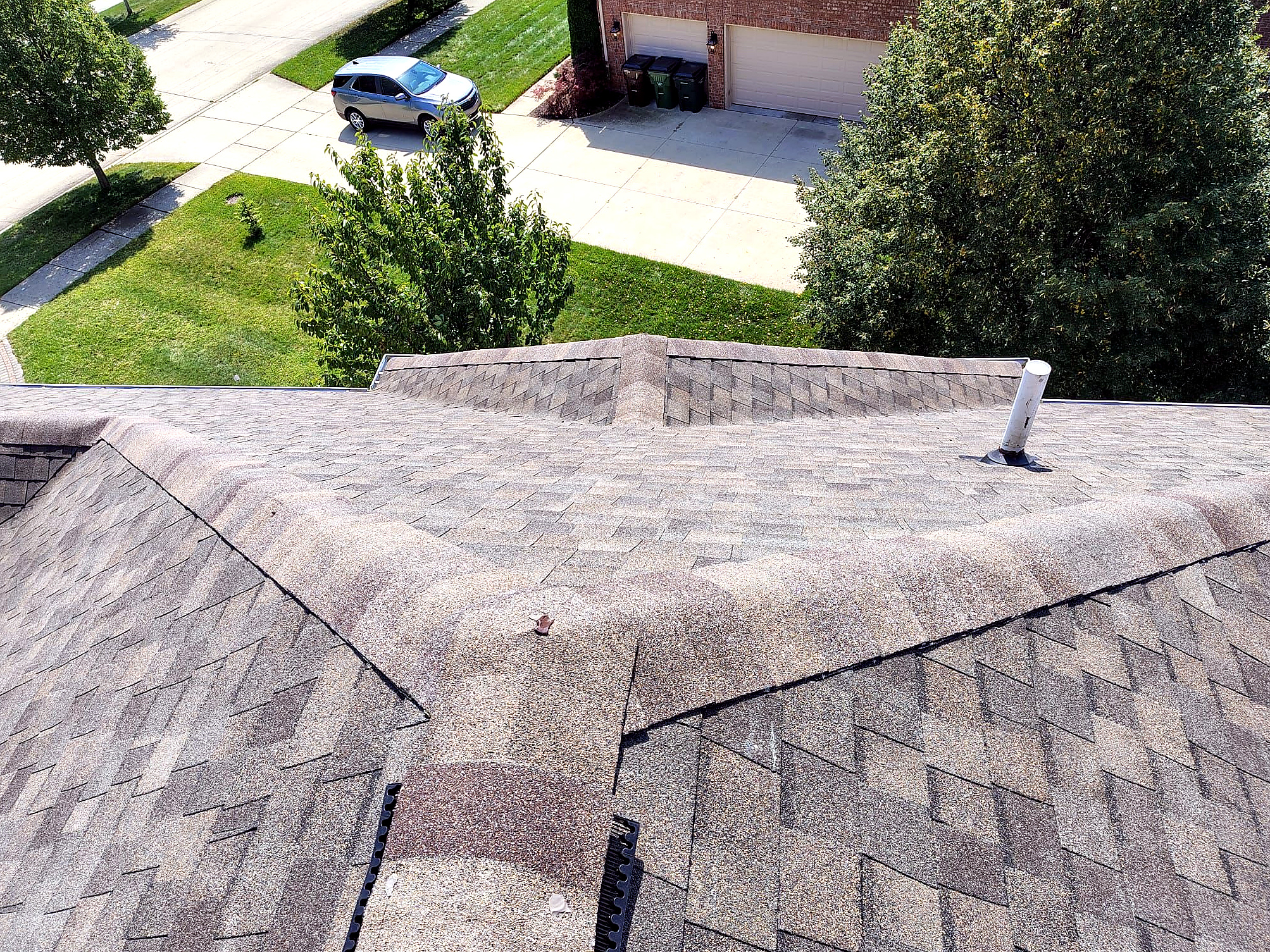 Finished roof, hip and ridge overview