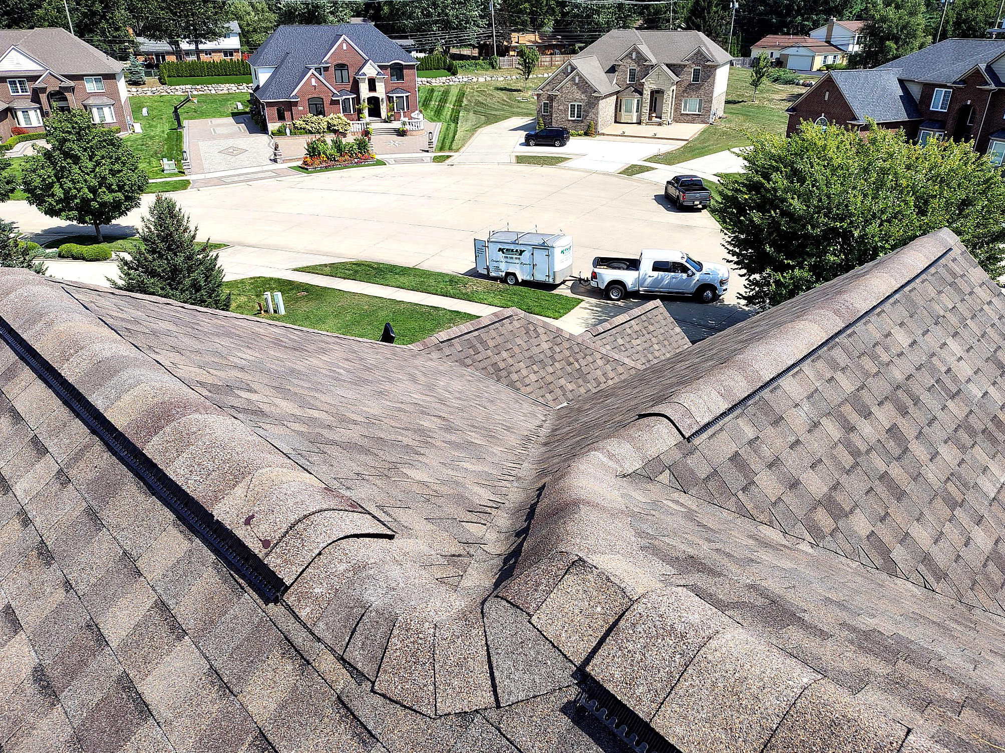 Finished roof valley