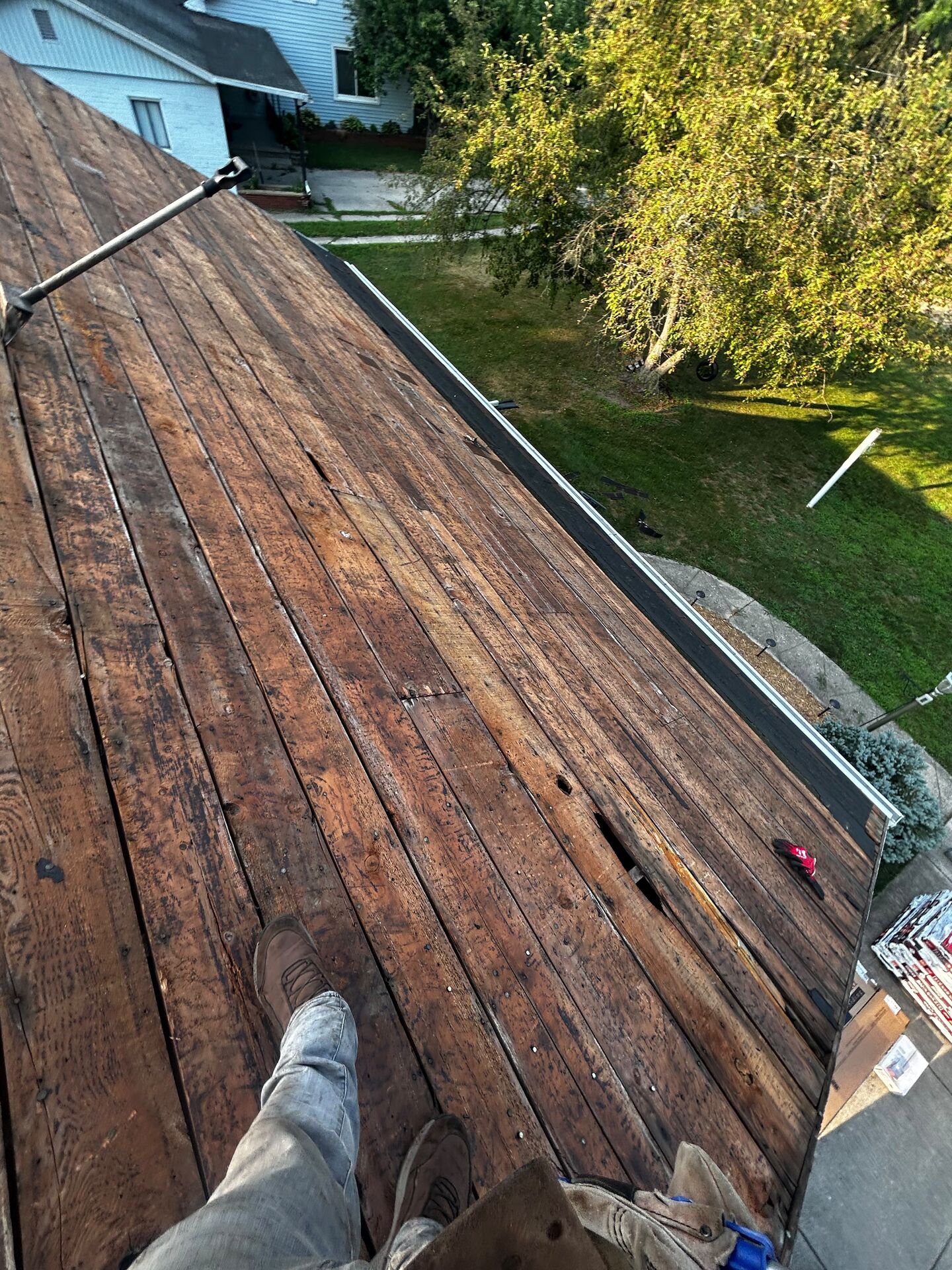 Before: Full tear-off and reroof after wind damage