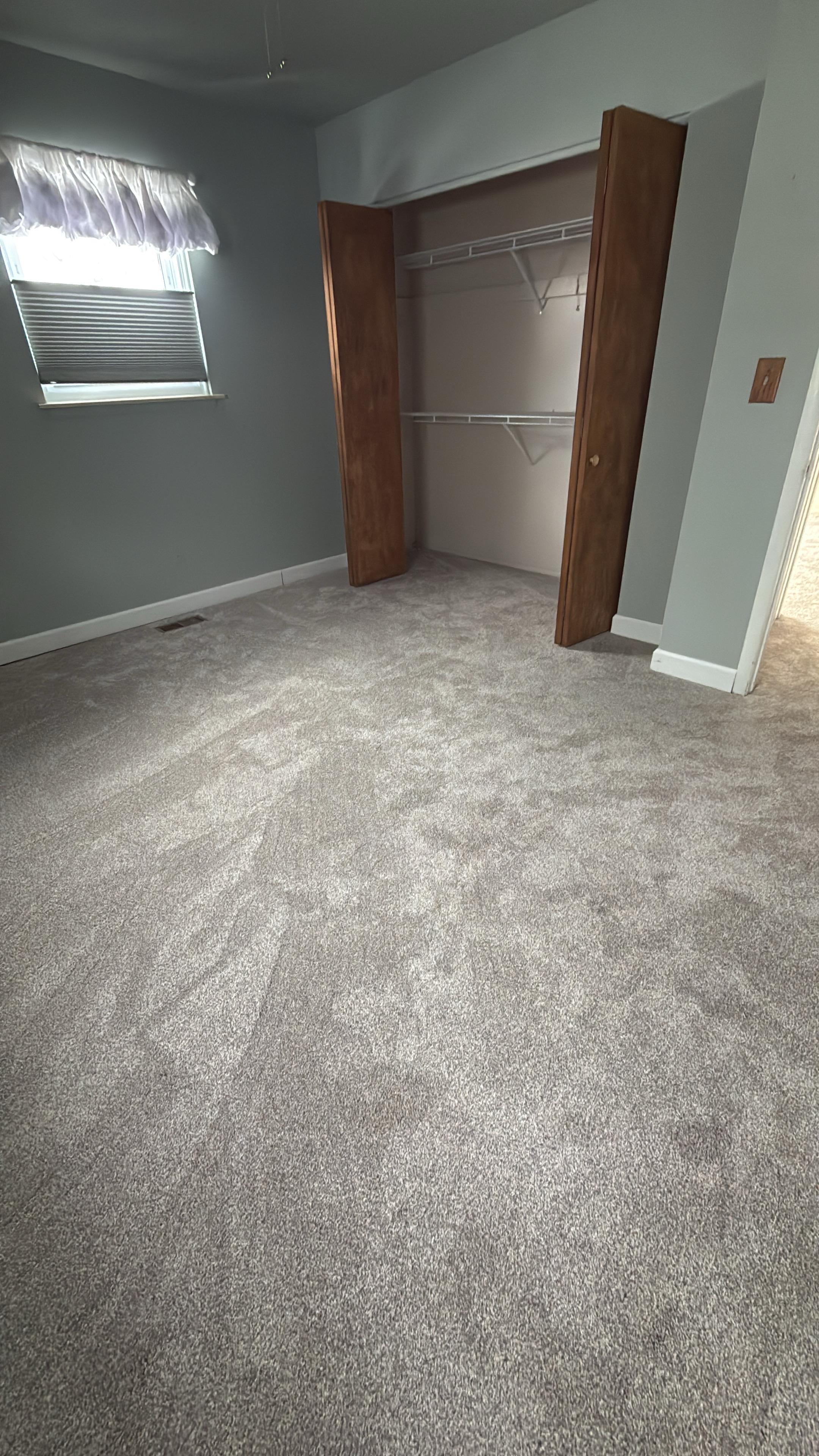 New carpet run into the closet