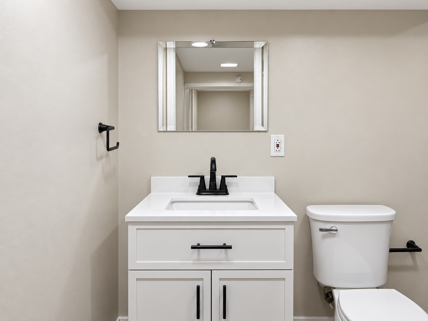 New bathroom, vanity and fixtures